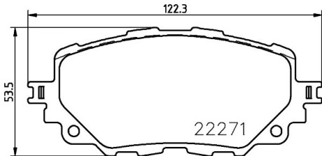 Тормозные колодки дисковые, комплект HELLA 8DB 355 024-821