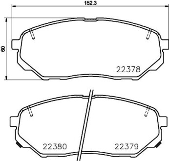 Тормозные колодки дисковые, комплект HELLA 8DB 355 024-901