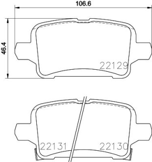 Тормозные колодки дисковые, комплект HELLA 8DB 355 024-911