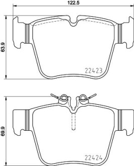 Тормозные колодки дисковые, комплект HELLA 8DB 355 024-991