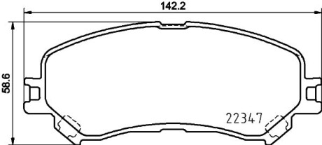 Тормозные колодки дисковые, комплект HELLA 8DB 355 025-081