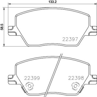 Тормозные колодки дисковые, комплект HELLA 8DB 355 025-111