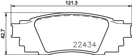 Тормозные колодки дисковые, комплект HELLA 8DB 355 025-121