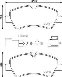 Тормозные колодки дисковые, комплект HELLA 8DB 355 025-161