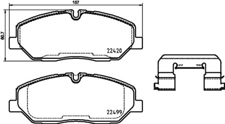 Тормозные колодки дисковые, комплект HELLA 8DB 355 025-231