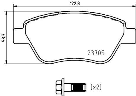 Тормозные колодки дисковые, комплект HELLA 8DB 355 025-301