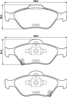 Тормозные колодки дисковые, комплект HELLA 8DB 355 025-321