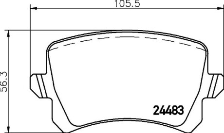 Тормозные колодки дисковые, комплект HELLA 8DB 355 025-341
