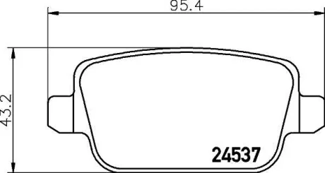 Тормозные колодки дисковые, комплект HELLA 8DB 355 025-361