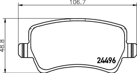 Тормозные колодки дисковые, комплект HELLA 8DB 355 025-411