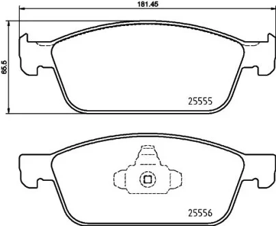 Тормозные колодки дисковые, комплект HELLA 8DB 355 025-511
