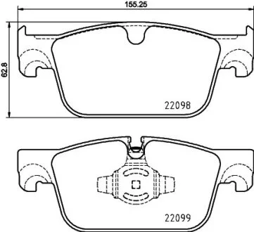 Тормозные колодки дисковые, комплект HELLA 8DB 355 025-531