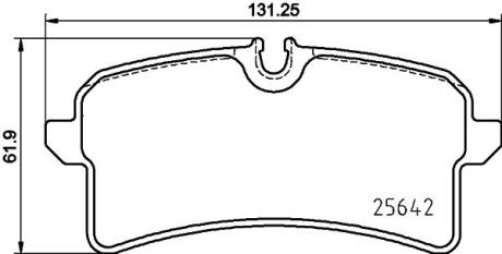 Тормозные колодки дисковые, комплект HELLA 8DB 355 025-571