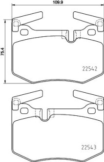 Тормозные колодки дисковые, комплект HELLA 8DB 355 025-611