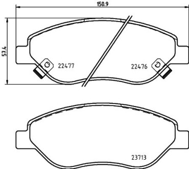 Тормозные колодки дисковые, комплект HELLA 8DB 355 025-631