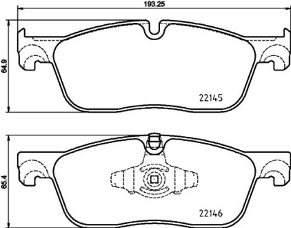 Тормозные колодки дисковые, комплект HELLA 8DB 355 025-701