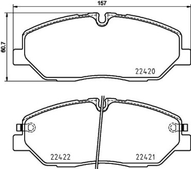 Тормозные колодки дисковые, комплект HELLA 8DB 355 025-751