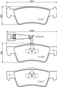 Тормозные колодки дисковые, комплект HELLA 8DB 355 025-761