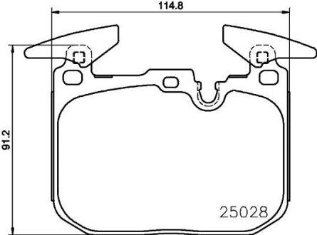 Тормозные колодки дисковые, комплект HELLA 8DB 355 025-771