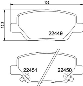 Тормозные колодки дисковые, комплект HELLA 8DB 355 025-861