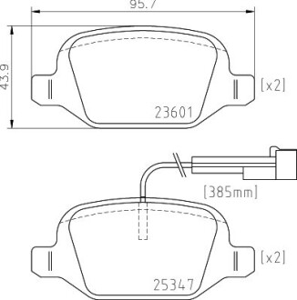 Тормозные колодки дисковые, комплект HELLA 8DB 355 031-561