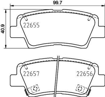 Тормозные колодки дисковые, комплект HELLA 8DB 355 031-681