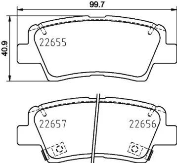 Тормозные колодки дисковые, комплект HELLA 8DB 355 031-681