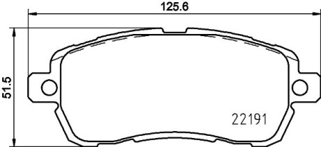 Тормозные колодки дисковые, комплект HELLA 8DB 355 031-721