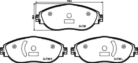 Тормозные колодки дисковые, комплект HELLA 8DB 355 031-751