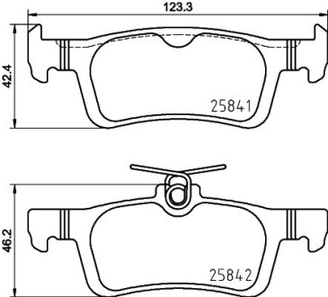 Тормозные колодки дисковые, комплект HELLA 8DB 355 031-761