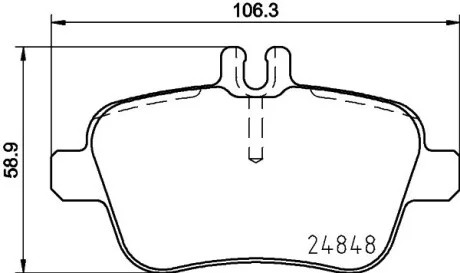 Тормозные колодки дисковые, комплект HELLA 8DB 355 032-061