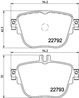 Тормозные колодки дисковые, комплект HELLA 8DB 355 032-161