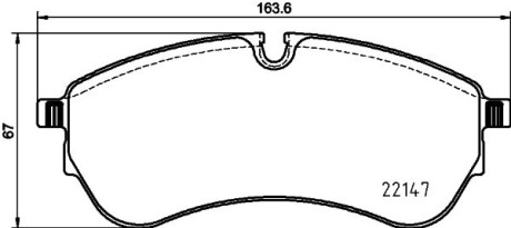 Тормозные колодки дисковые, комплект HELLA 8DB 355 032-921