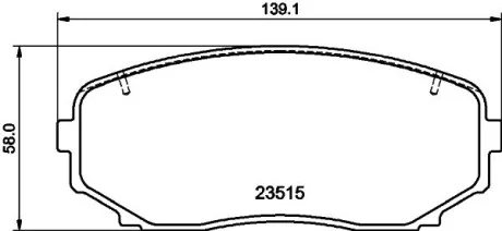 Тормозные колодки дисковые, комплект HELLA 8DB 355 032-941