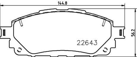 Тормозные колодки дисковые, комплект HELLA 8DB 355 032-961