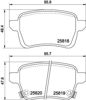 Тормозные колодки дисковые, комплект HELLA 8DB 355 036-431