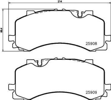 Тормозные колодки дисковые, комплект HELLA 8DB 355 036-471