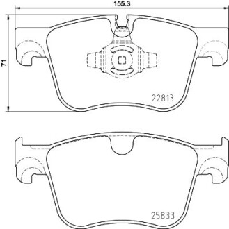 Тормозные колодки дисковые, комплект HELLA 8DB 355 036-491