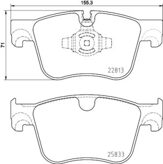 Тормозные колодки дисковые, комплект HELLA 8DB 355 036-491