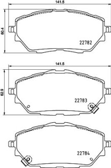 Тормозные колодки дисковые, комплект HELLA 8DB 355 037-761