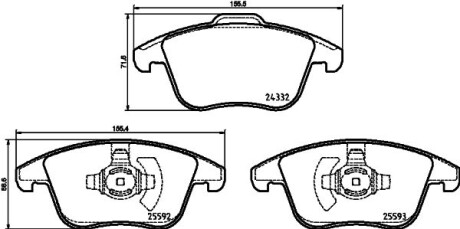 Тормозные колодки дисковые, комплект HELLA 8DB 355 037-781