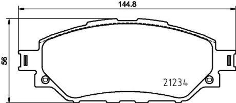 Тормозные колодки дисковые, комплект HELLA 8DB 355 037-801