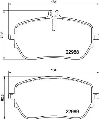 Тормозные колодки дисковые, комплект HELLA 8DB 355 037-961 (фото 1)