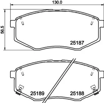 Тормозные колодки дисковые, комплект HELLA 8DB 355 037-981