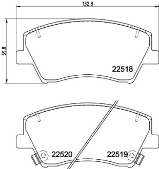 Тормозные колодки дисковые, комплект HELLA 8DB 355 039-041