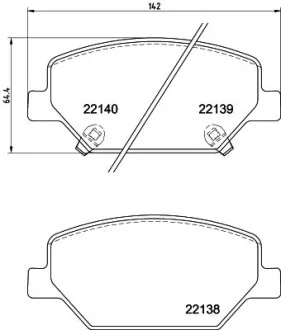 Тормозные колодки дисковые, комплект HELLA 8DB 355 039-121