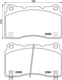 Тормозные колодки дисковые, комплект HELLA 8DB 355 039-151