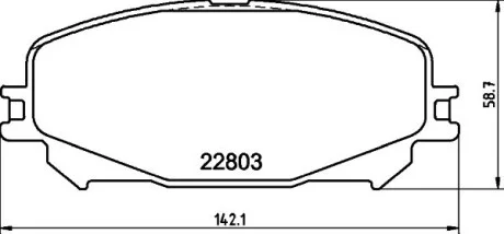 Тормозные колодки дисковые, комплект HELLA 8DB 355 039-201