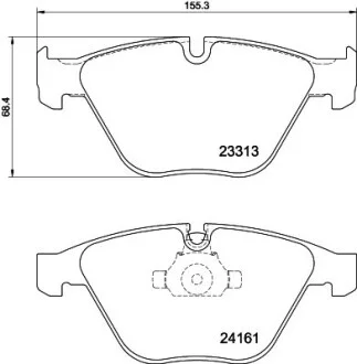 Тормозные колодки дисковые, комплект HELLA 8DB 355 039-241