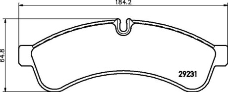 Тормозные колодки дисковые, комплект HELLA 8DB 355 039-251